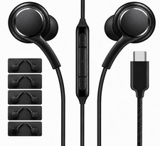 USB-C Wired Earbuds 5 Pack, In-Ear Stereo Headphones with Microphone
