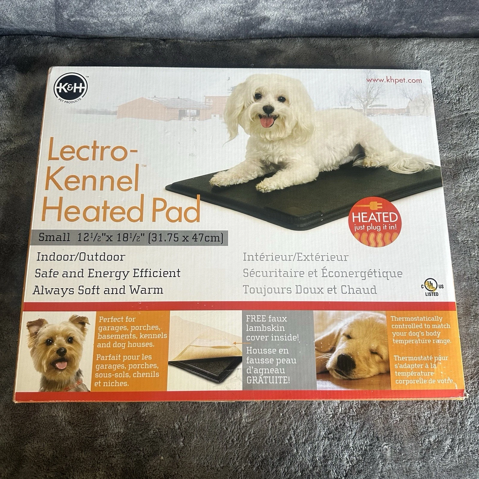 K&H Pet Products Lectro-Kennel Heated Pad Black 12.5" x 18.5" Small