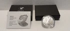 2022 W American Silver Eagle Dollar Coin Uncirculated Burnished with OGP/COA
