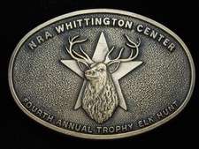 QJ11120 GREAT  NRA  WHITTINGTON CENTER FOURTH ANNUAL TROPHY ELK HUNT BUCKLE