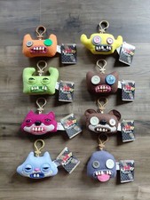 Fuggler Plush Bag Charm/Keychain Clip-on Orange Green Red Blue Yellow Brown Grey