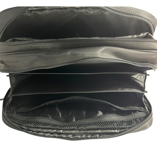 American Tourister Laptop Bag Carry On Shoulder Padded Strap Black Nylon Divided - Afbeelding 7 van 7
