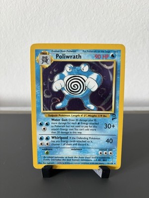 Quappo (Poliwrath) Base Set 2   15/130   Holo   Played   Pokémon Karte Vintage