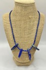 Artisan Handmade Lapis Lazuli Beaded Statement Collar Necklace — photo 1