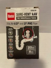 Open Box/New Oatey Sure-Vent Air Admittance Valve PVC 1-1/2 39230