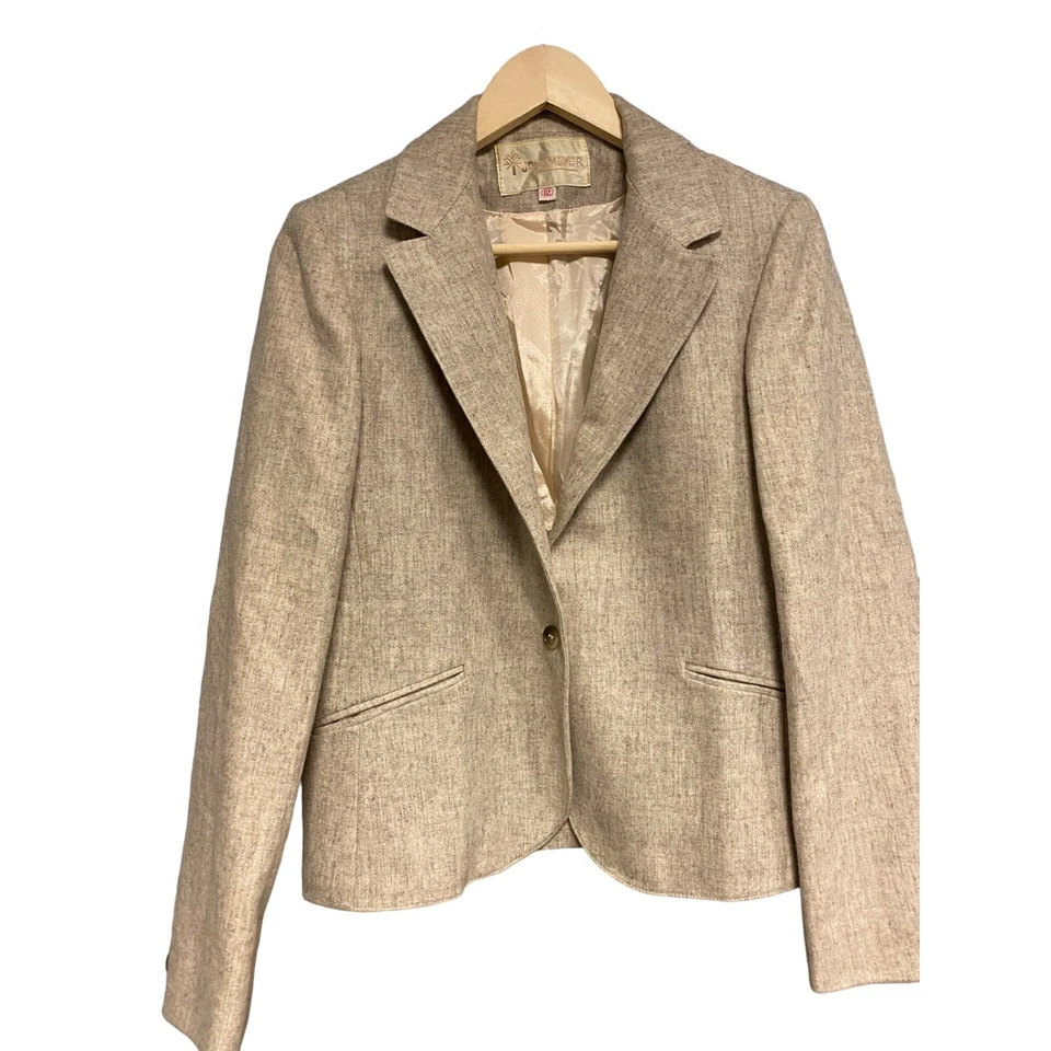 Blazer John Meyer beige/crema para mujer talla 12 lana usado en excelente estado totalmente forrado Foto 2 de 4