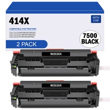 2PK 414X W2020X BLACK Toner With Chip for HP Laserjet Pro M454dw MFP M479fdw