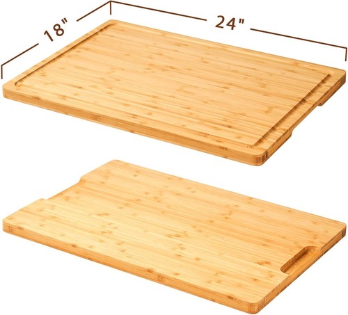 The kitchen uses a super large bamboo cutting board, which is sturdy, durable, - Picture 2 of 5