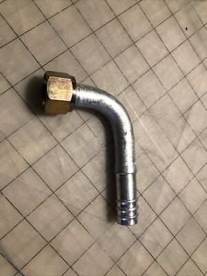 A/C FITTING,BARBED PUSH ON,FEMALE O RING, 90 DEGREE #10 NUT, #10 HOSE 35-11323