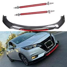 Carbon Fiber Look Front Bumper Lower Lip Spoiler Splitter For Nissan Sentra