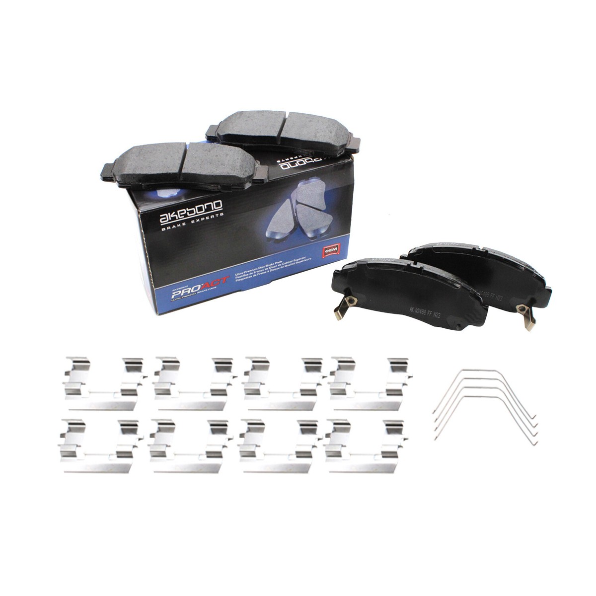 Akebono ProACT Front Disc Brake Pad Set for 2008-2011 Honda Accord EX