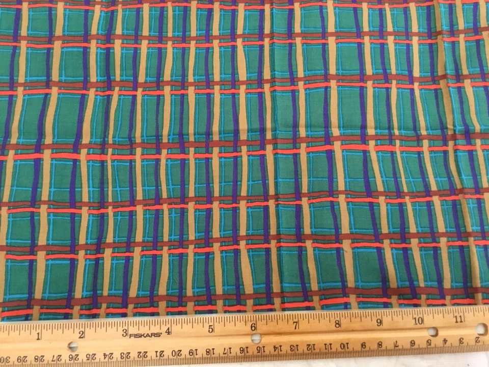 VTG OOP Brandon Mably Rowan BM26 PLAID Cotton Fabric 3 Pieces, 2 FQ’s & 1/2 Yard - Image 2 of 4