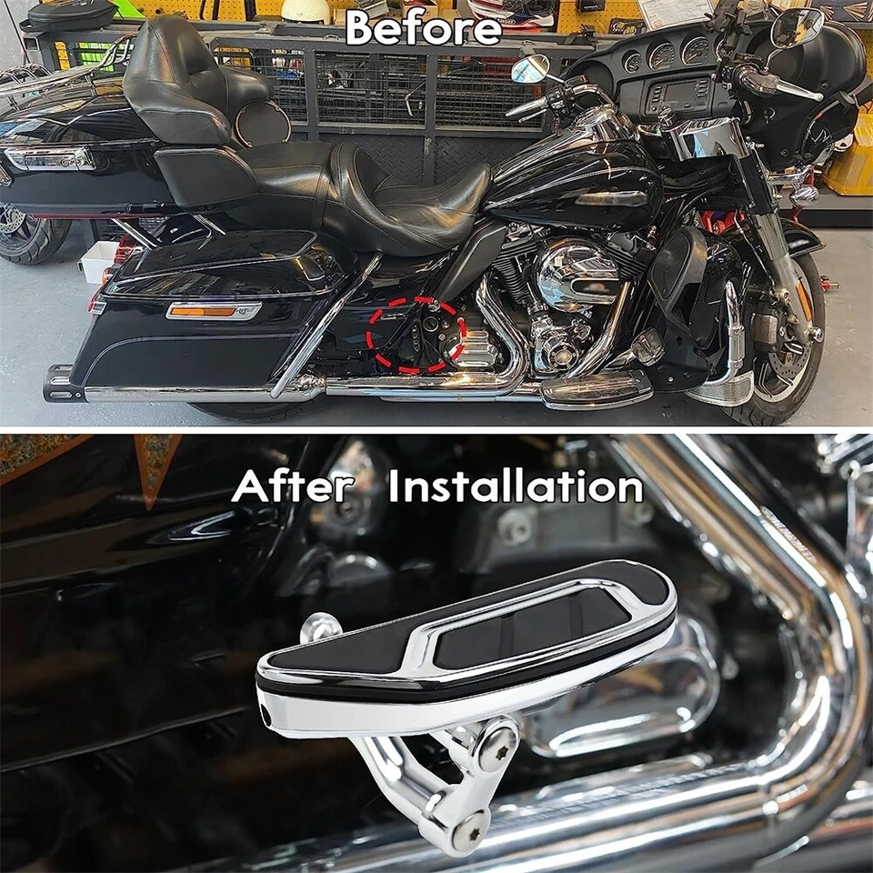 Estriberas traseras de pasajeros con soportes para Harley Ultra Limited Low FLHTKL 2016-20 Foto 3 de 4
