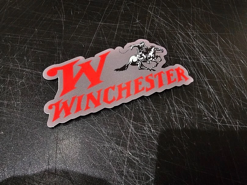 Winchester Arms w/ Classic W Letter Font & Logo Type DECAL Die-cut STICKER - Image 2 of 2