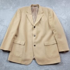 Brooks Brothers Blazer Jacket Mens 46 Brown Camel Hair Sports Jacket