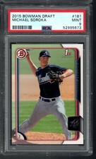 MIKE SOROKA ROOKIE CARD 2015 Bowman Draft #181 Graded PSA 9 MINT Braves
