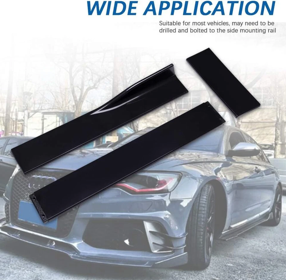78.7'' Side Skirt Splitter Lip + Rear Bumper Diffuser Canard For Hyundai Elantra - Image 3 of 4
