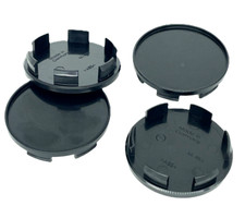 4x Nabenkappen Felgendeckel 64,0mm für Ronal Schwarz flach mit Rand M485S #034