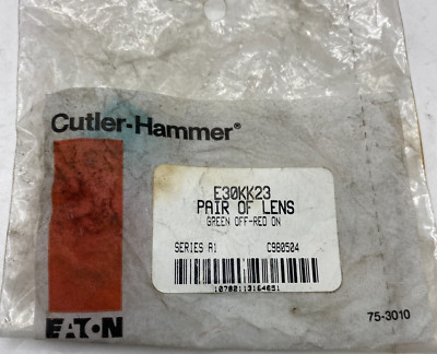 Eaton Cutler-Hammer E30KK23 Lens Set - Green OFF / Red ON - Series A1  
