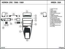 Interior Dash Trim Kit For Honda Crx 1988 1989 Overlay Dashboard