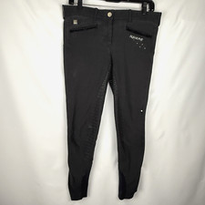 Pantaloni equitazione Equiline calzoni seduta intera IT44 US30 ricamo borchie Italia Y2K