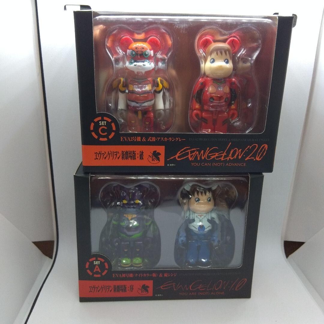 Bearbrick Evangelion Unit 01 Shinji 02 Asuka SET 100% BE@RBRICK 
