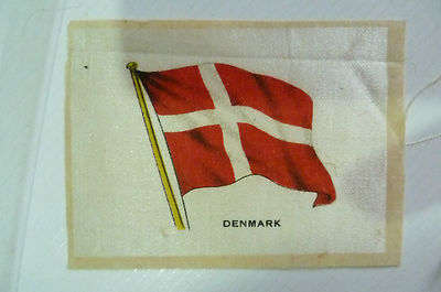 B.D.V. Zigaretten Seidenfahne - Dänemark Flagge (ca.7x5 cm) 