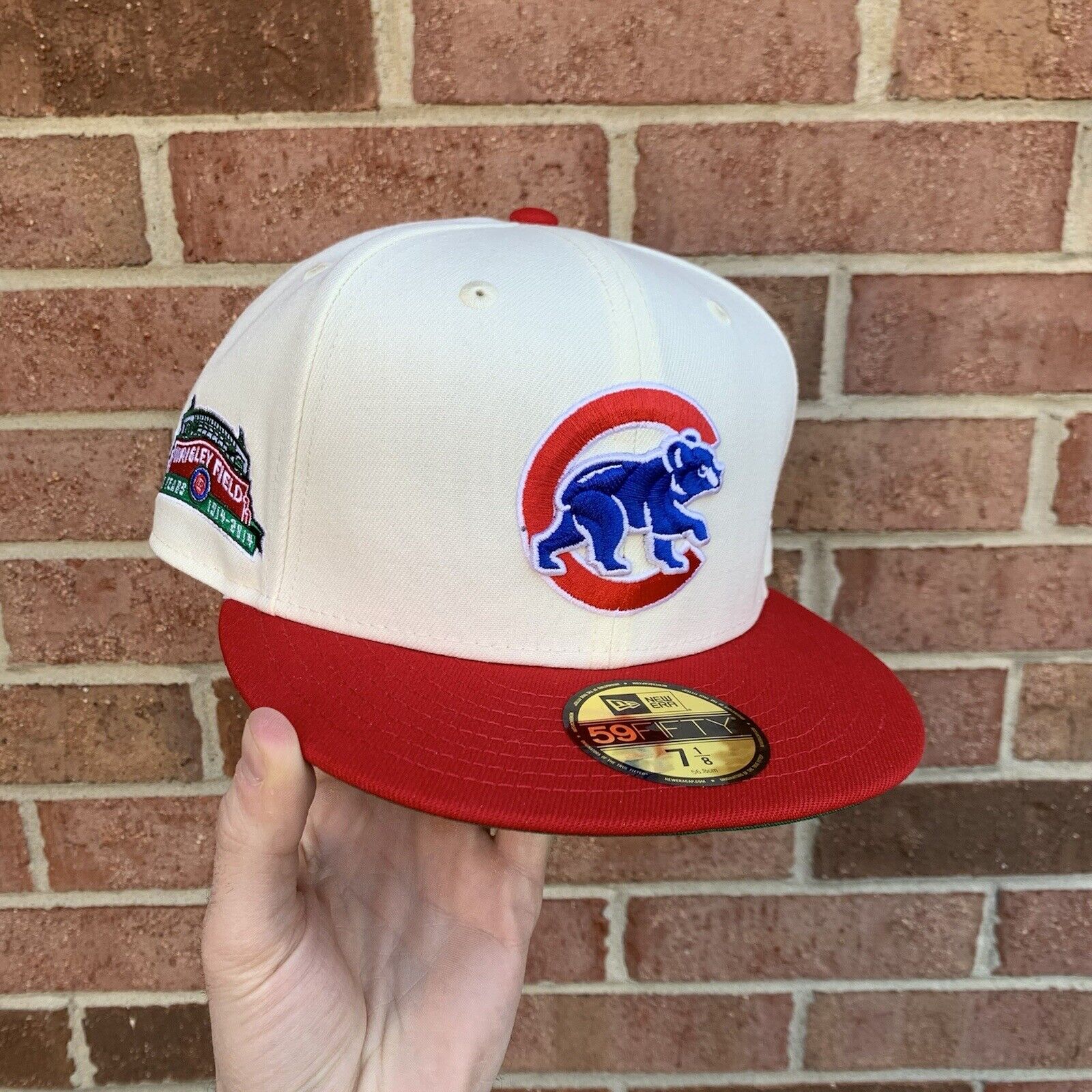 Sneakertown Exclusive Chicago Cubs Cream New Era 59Fifty Fitted Hat Club 7  1/8