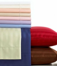 Luxurious 5 PCs Split Sheet Set 600 TC Egyptian Cotton US Sizes Stripes Colors