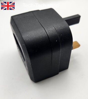 EU auf UK Stecker Adapter abgesichert 3A BCA-BK-3A schwarz Konverter für Spanien EU Geräte UK