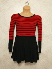 Express Black And Red Striped Sweater Dress. Size Small
