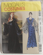 Vintage McCall's COSTUMES 4089 Sewing Pattern Misses Sizes 6-8-10-12 New 2003