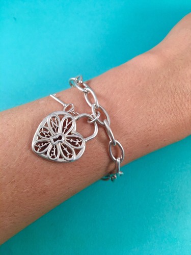 Key Filigree Link Bracelet 7.5 