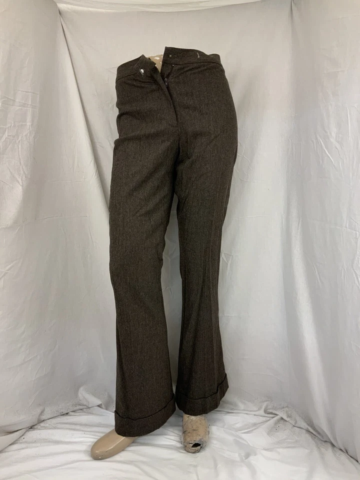 Etcetera брюки размер 2 коричневый вискозы шерсти эластичной загрузки Гонконг EUC YGI T1-213 - Изображение 2 из 4