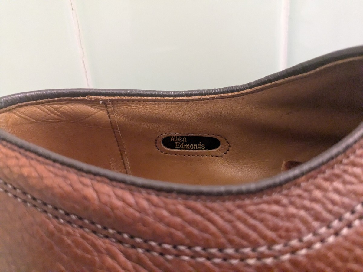 Allen Edmonds Becker Cap Toe Oxford Men 10 D Brown Pebbled  display picture 2