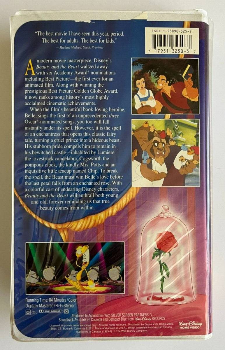 Beauty and the Beast (1992 VHS) Walt Disney Classic, Clamshell