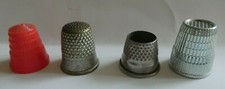 4 original thimbles - used for real needlework