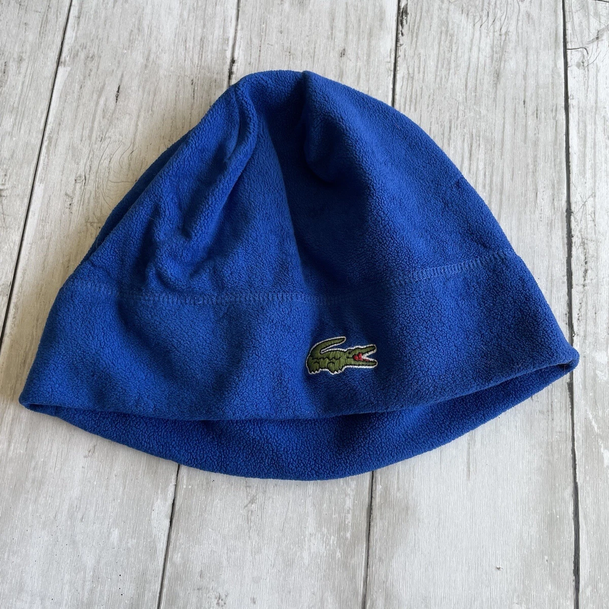 blue fleece beanie