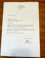 Jimmy Doolittle signed letter Roscoe Turner Card Personal Letter