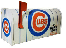 JUMBO Chicago Cubs World Series Mailbox ~ TICKETS AND HELMETS~HATS~NO PAINT!!!!!