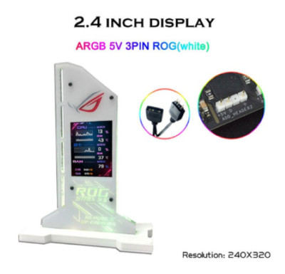 AORUS ROG LCD  GPU Support 5V 12V White Black(Ships same day from PA USA)