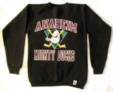 Vintage LOGO 7 ANAHEIM MIGHTY DUCKS Sweatshirt Boys Size M 10/12 1993 EUC