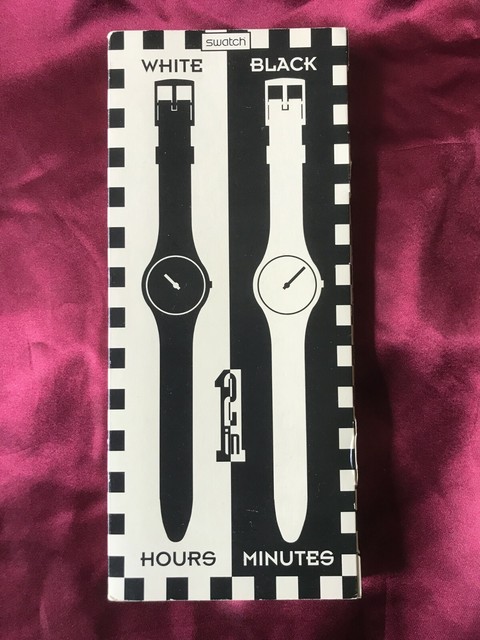 Swatch White Hours \u0026black Minutes Gzs10pack Orologio Uomo Donna Bianco Nero  RARO | Acquisti Online su eBay