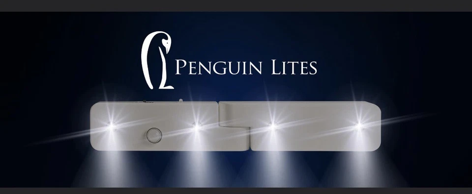 Juego de 2 luces nocturnas con sensor de movimiento iluminador de piso Penguin Lites con baterías Foto 2 de 4