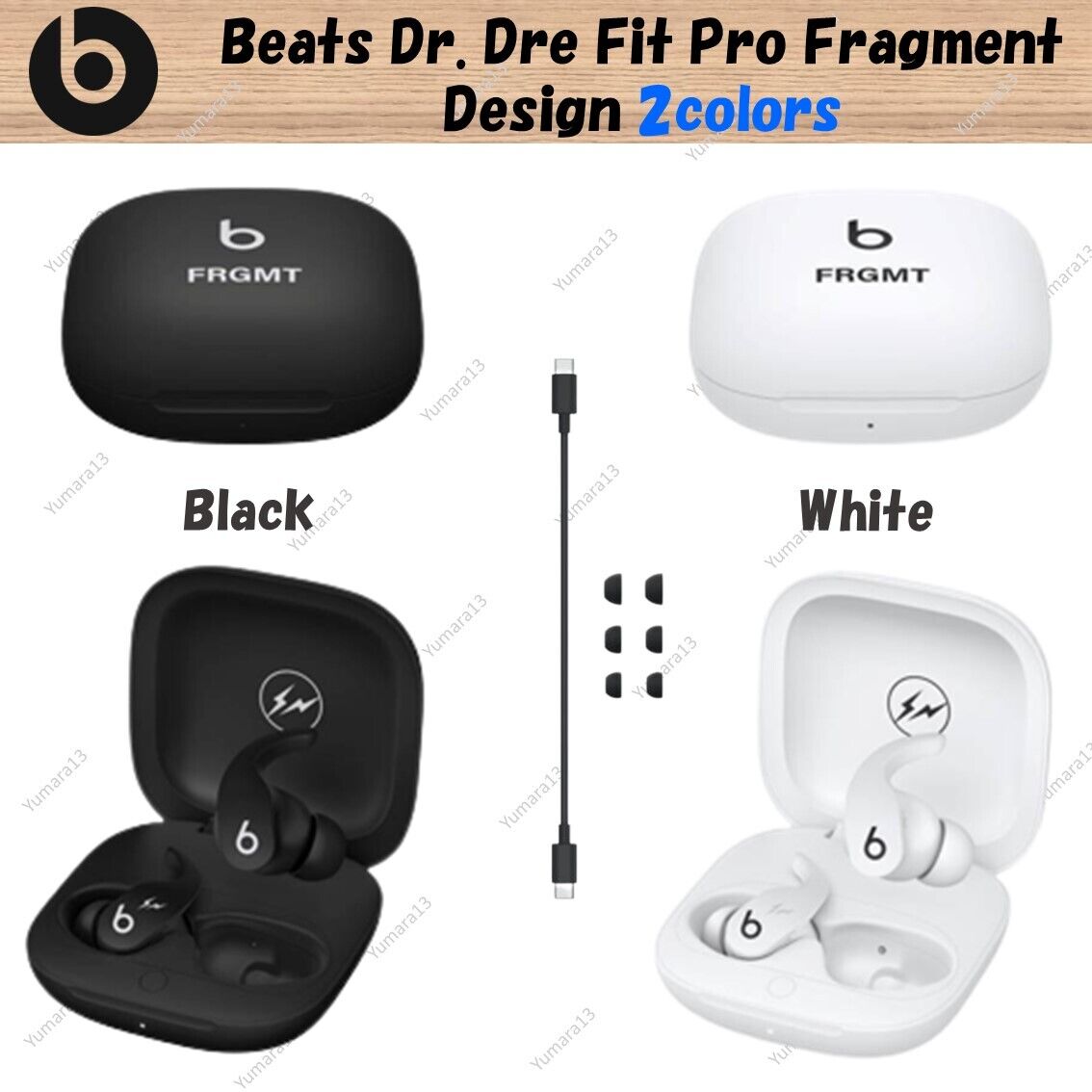 Beats Dr. Dre Fit Pro Fragment Design Limited Edition Black White 2colors  New