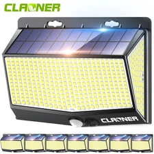 468 LED Solar Power Lights Outdoor PIR Motion Sensor Garden Security Wall Lamp
