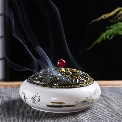 Large Incense Burner Ceramic Incense Plate Sandalwood Stove Home Decoration - Picture 19 of 22