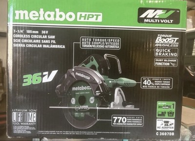 Metabo HPT 36V MultiVolt 7-1/4-Inch Circular Saw w/Torque Boost C3607DB