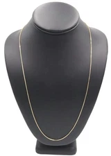High Shine 14KT Yellow Gold 1.1mm Classic Box Chain Necklace 24.5" RCI - 4.26g