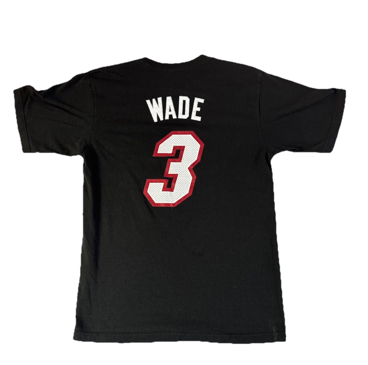Dwayne Wade Miami Heat Jersey T Shirt Adult Medium Black Red #3